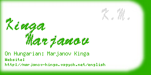 kinga marjanov business card